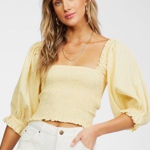 Billabong Feeling Groovy Top in Sunbeam Yellow